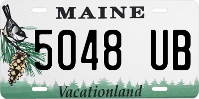 ME license plate 5048UB