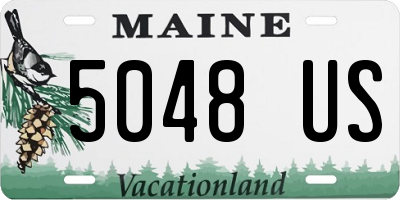 ME license plate 5048US