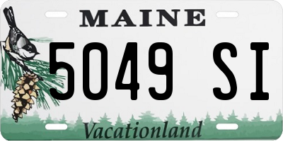 ME license plate 5049SI