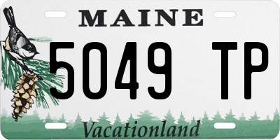 ME license plate 5049TP