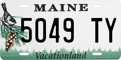 ME license plate 5049TY