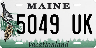 ME license plate 5049UK