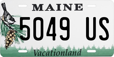 ME license plate 5049US