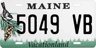 ME license plate 5049VB