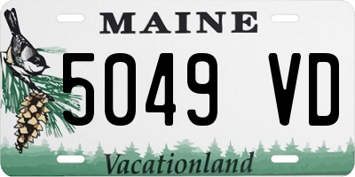 ME license plate 5049VD