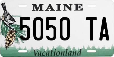 ME license plate 5050TA