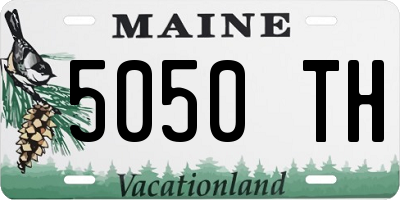 ME license plate 5050TH