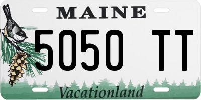 ME license plate 5050TT