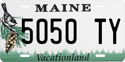 ME license plate 5050TY