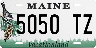 ME license plate 5050TZ