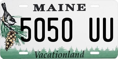 ME license plate 5050UU