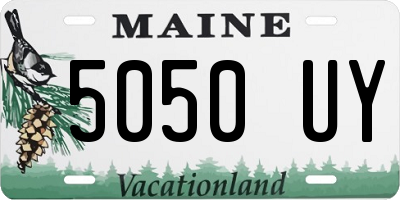 ME license plate 5050UY