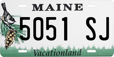 ME license plate 5051SJ