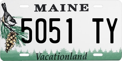 ME license plate 5051TY