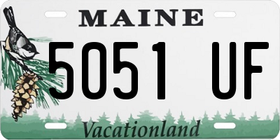 ME license plate 5051UF