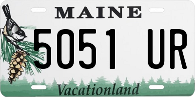 ME license plate 5051UR