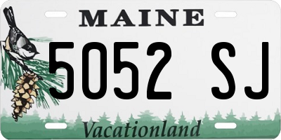 ME license plate 5052SJ
