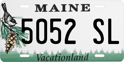 ME license plate 5052SL