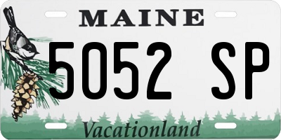 ME license plate 5052SP