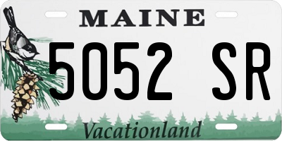 ME license plate 5052SR