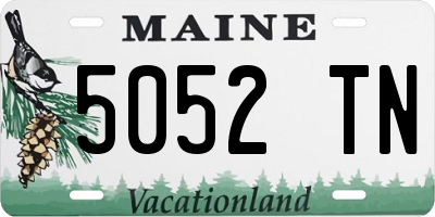 ME license plate 5052TN