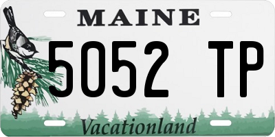 ME license plate 5052TP