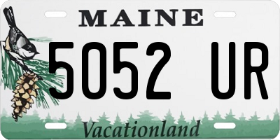 ME license plate 5052UR