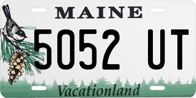 ME license plate 5052UT