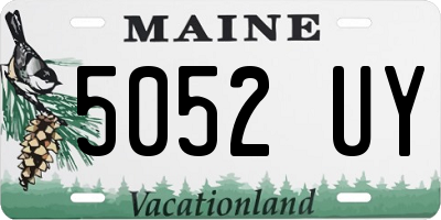 ME license plate 5052UY