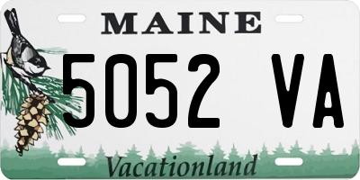 ME license plate 5052VA