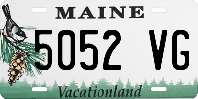 ME license plate 5052VG