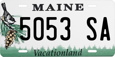 ME license plate 5053SA