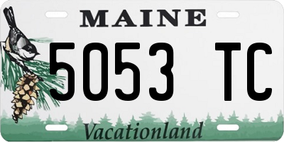 ME license plate 5053TC