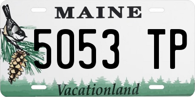 ME license plate 5053TP