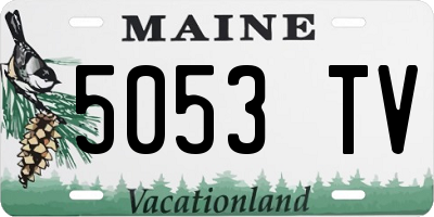 ME license plate 5053TV