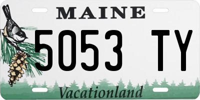 ME license plate 5053TY