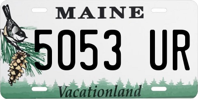 ME license plate 5053UR