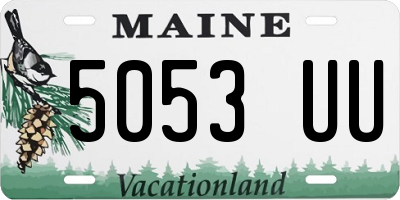 ME license plate 5053UU