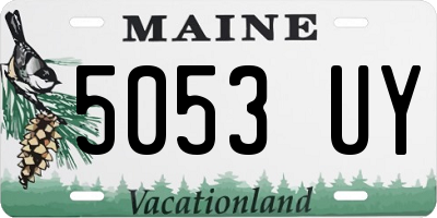 ME license plate 5053UY