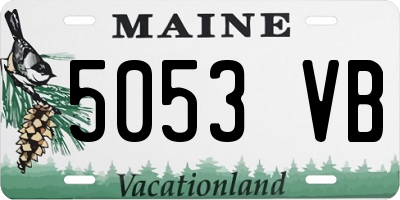 ME license plate 5053VB