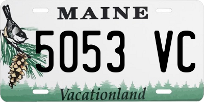 ME license plate 5053VC