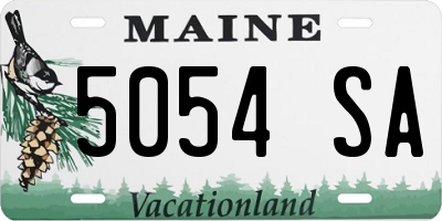 ME license plate 5054SA