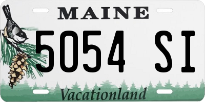 ME license plate 5054SI