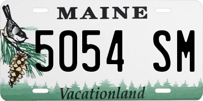 ME license plate 5054SM