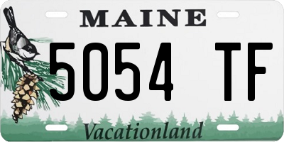 ME license plate 5054TF