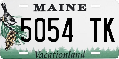 ME license plate 5054TK