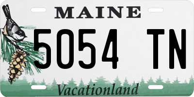 ME license plate 5054TN