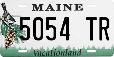 ME license plate 5054TR