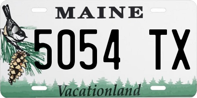 ME license plate 5054TX