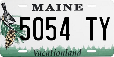 ME license plate 5054TY